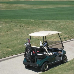 Are golf carts for the less-serious golfer? (photo by Dan Perry / CC BY 2.0)