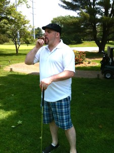 Stinky Golfer Chris on the golf course (photo by Greg D'Andrea)