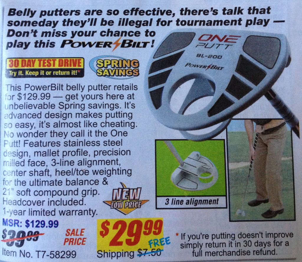 power bilt belly putter