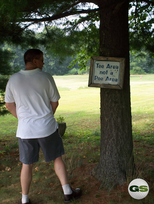 Tee Area Not A Pee Area GolfStinks