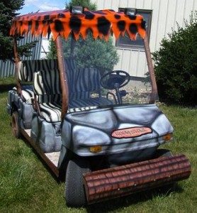 Golfcart Flintstones