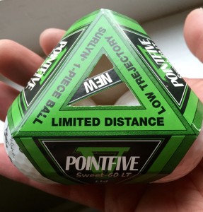 Pointfive adds a twist to the golf ball sleeve (photo by Greg D'Andrea)