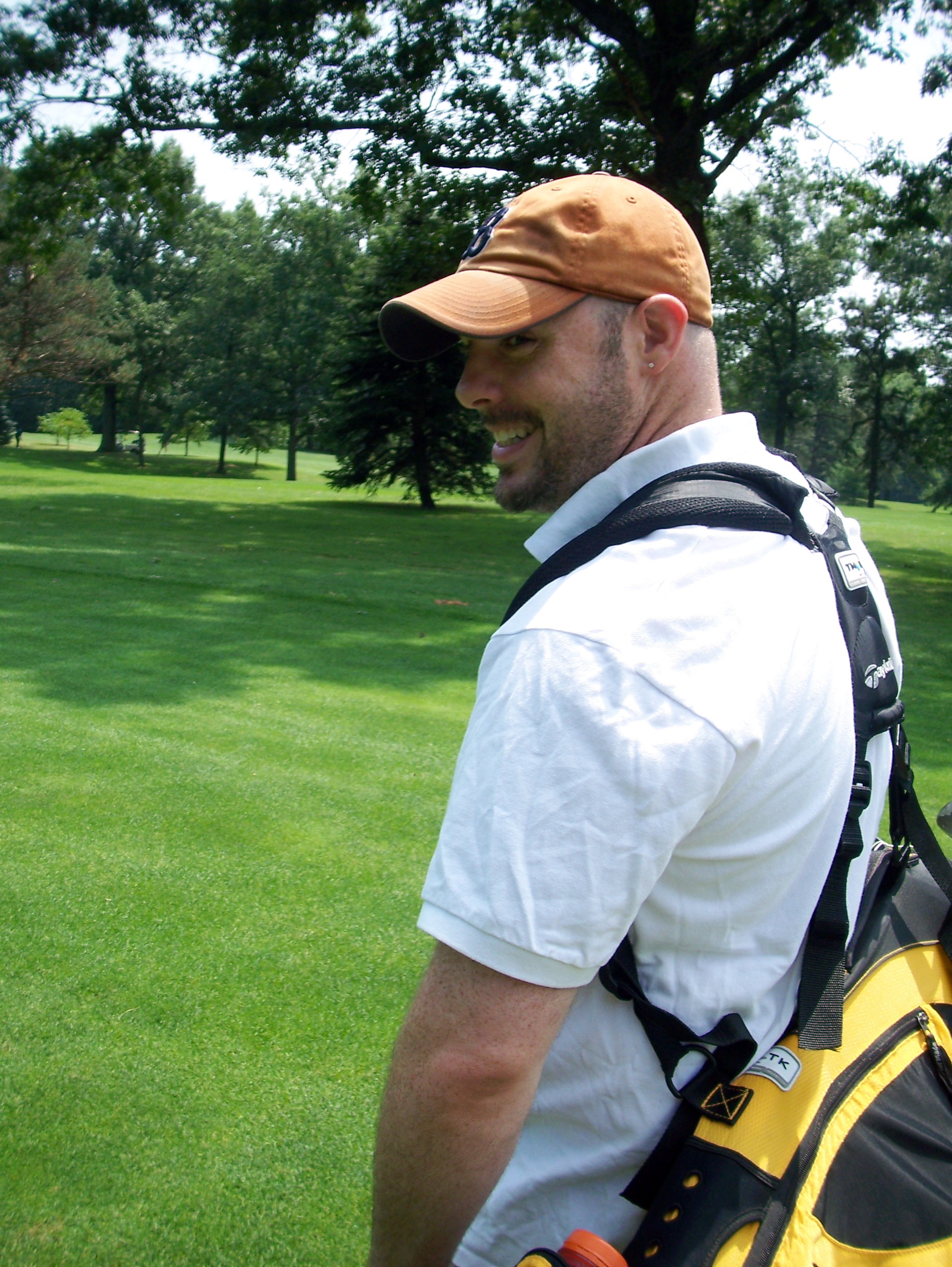 smiling golfer