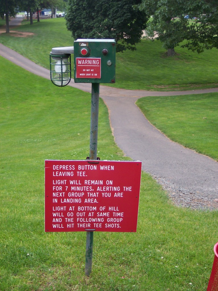 Golf hole instructions