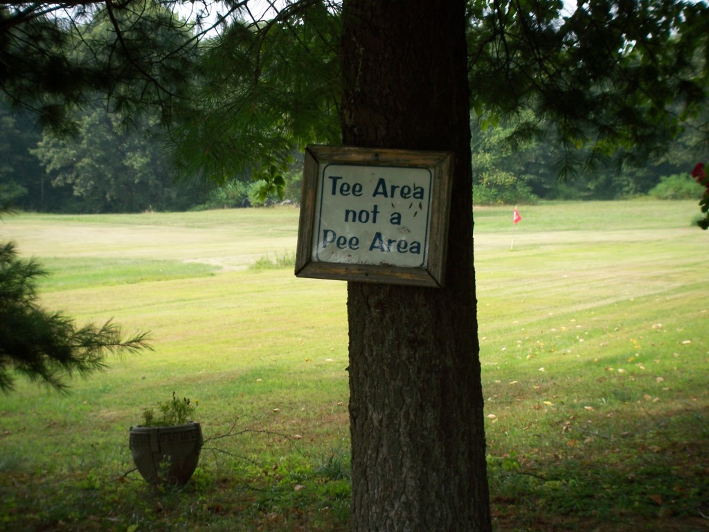 Tee Area Not A Pee Area