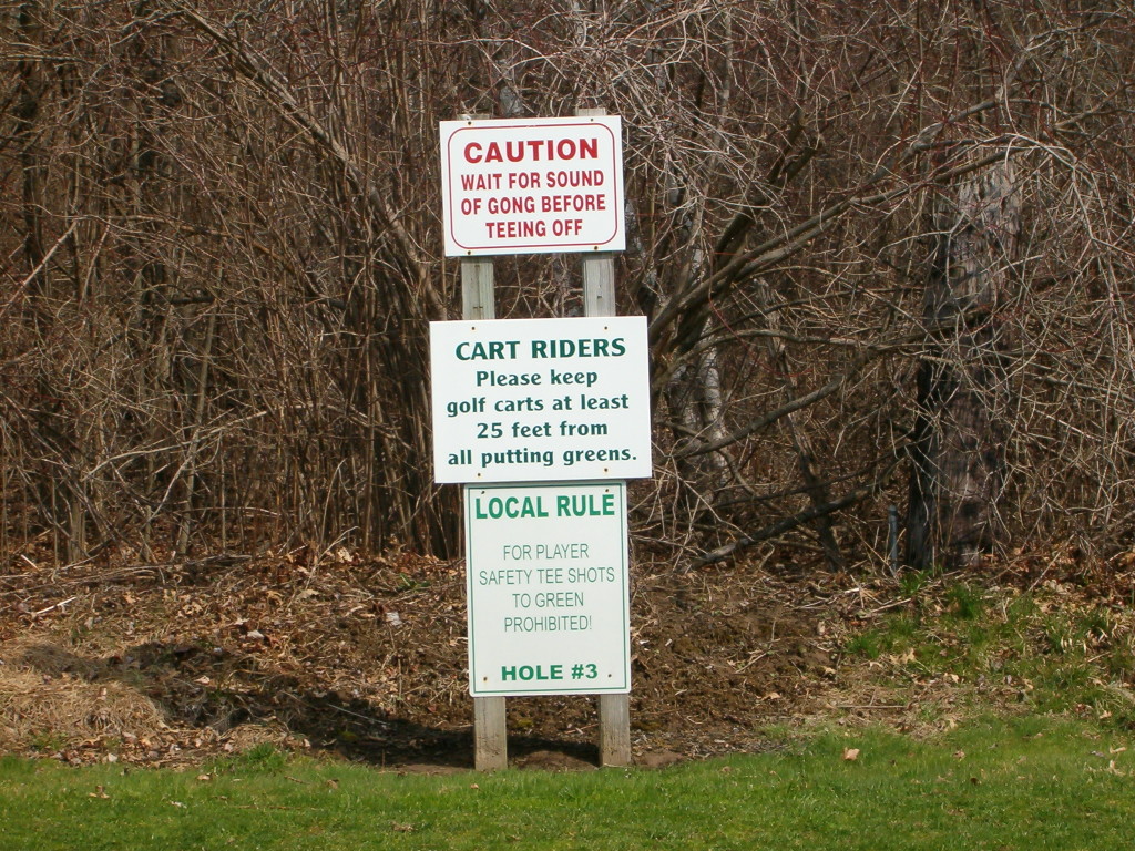 Golf sign