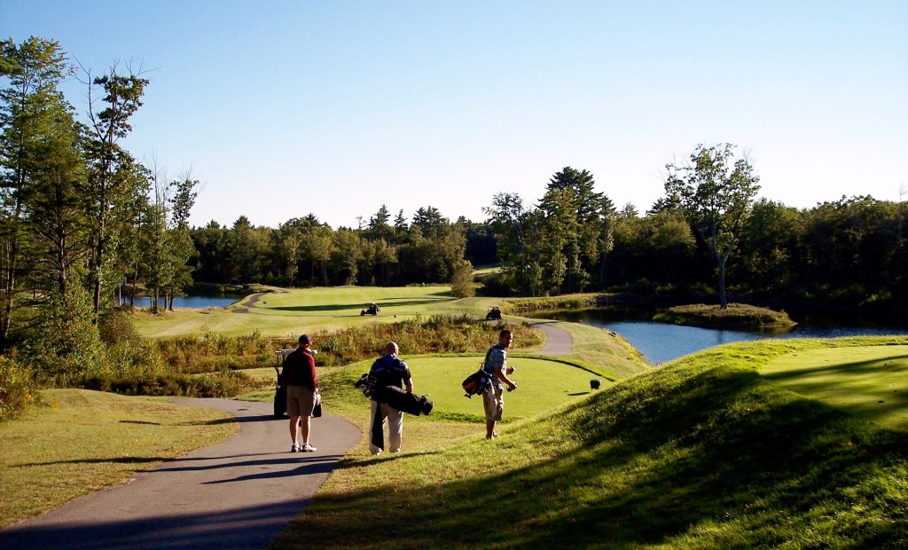 Even if you're backed-up 3 foursomes deep, hitting into the group ahead is never a good idea... (photo by Tom Treloar)